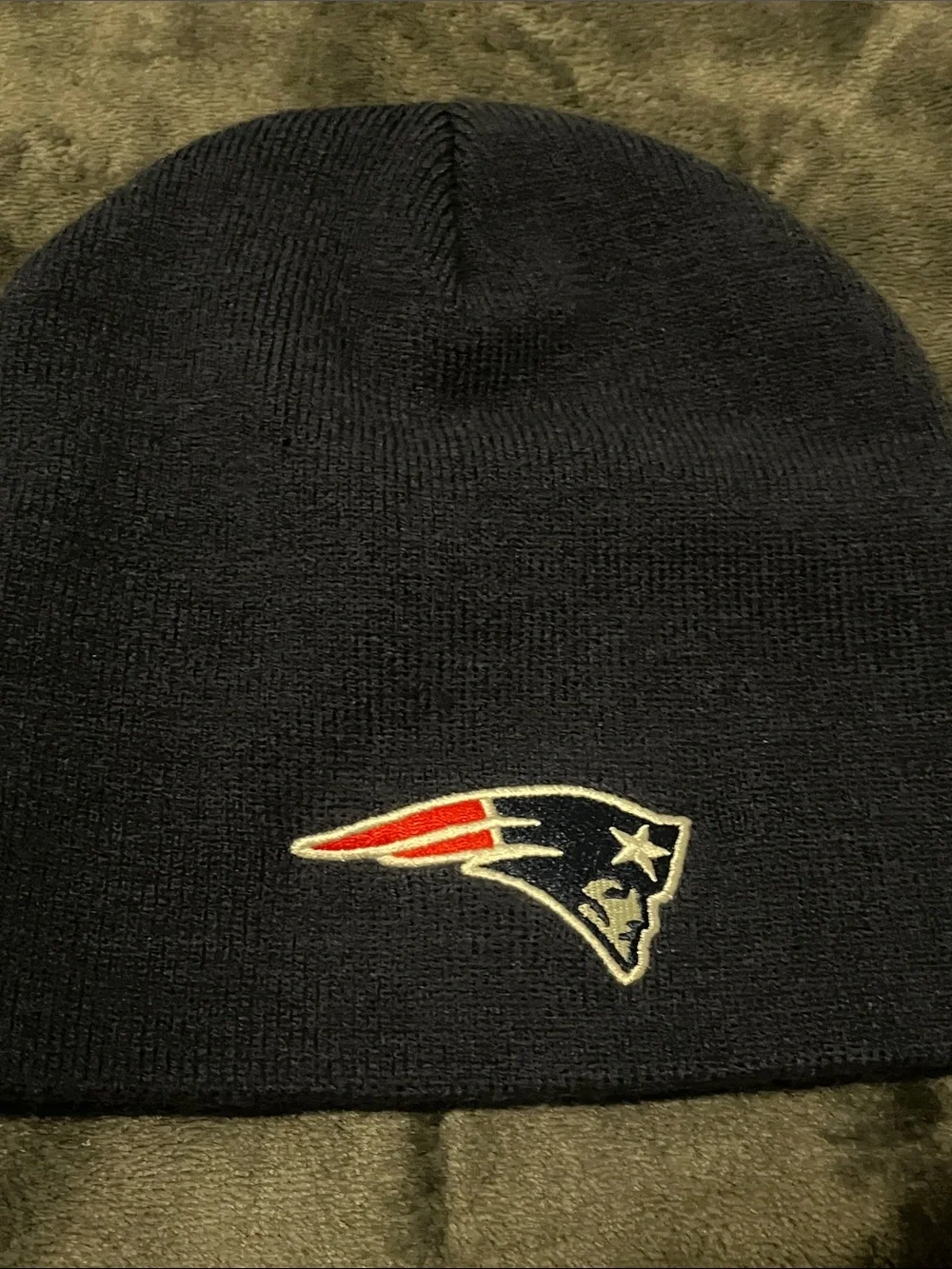 NFL Team apparel Navy Patriots Beanie youth OS